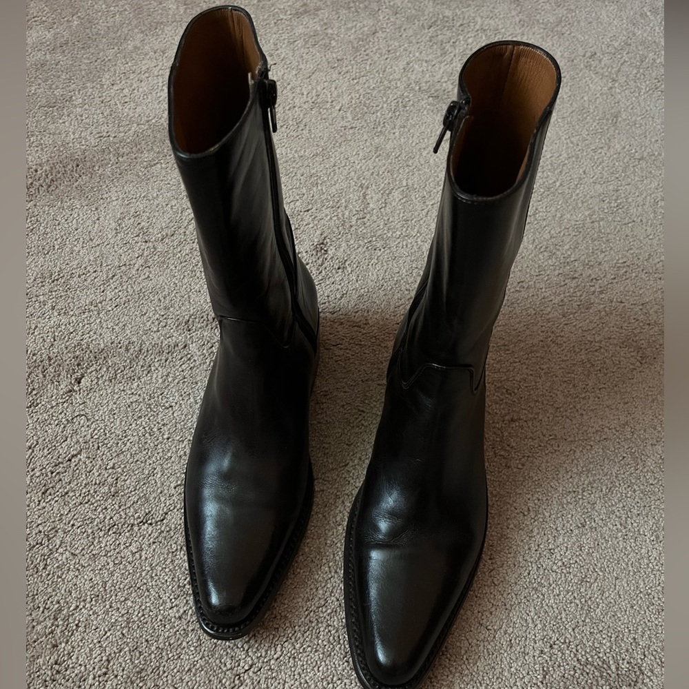Frye Rush Zip Heeled Mid-Calf Boot Women’s 7B Chocolate Brown (77040)